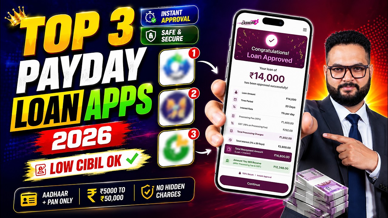 Top 3 Payday Loan Apps For Low CIBIL Score | New Best Loan App 2026 | Instant Loan For Low CIBIL ...