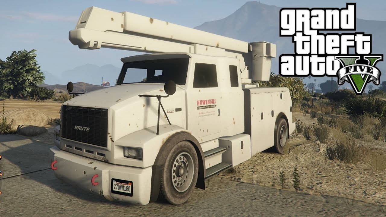 GTA V Next Gen PS4 - Brute Utility Truck Test Drive