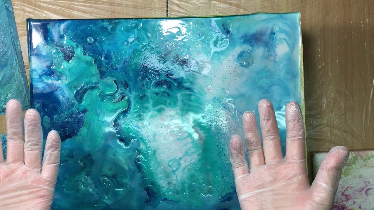 ( 375 ) jewelrey the resin piece and finished paintings