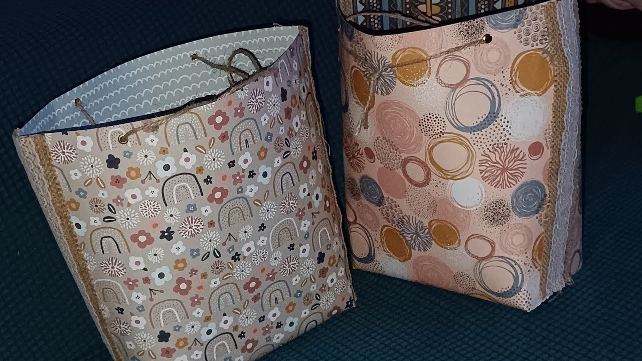 🌸tuto grand sac cadeau 🌸 trop facile! en compagnie de Andrea 😉 - matériel action-
