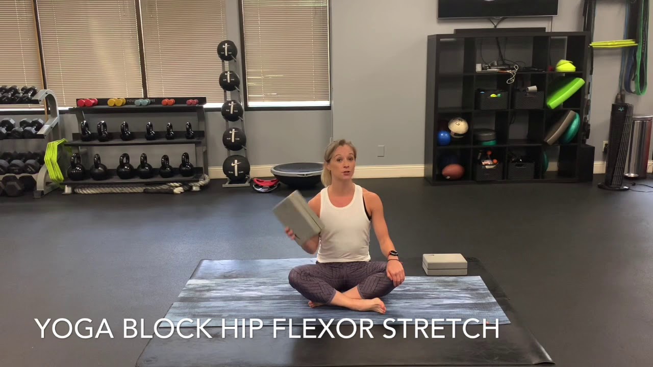 Yoga Block Hip Flexor Stretch