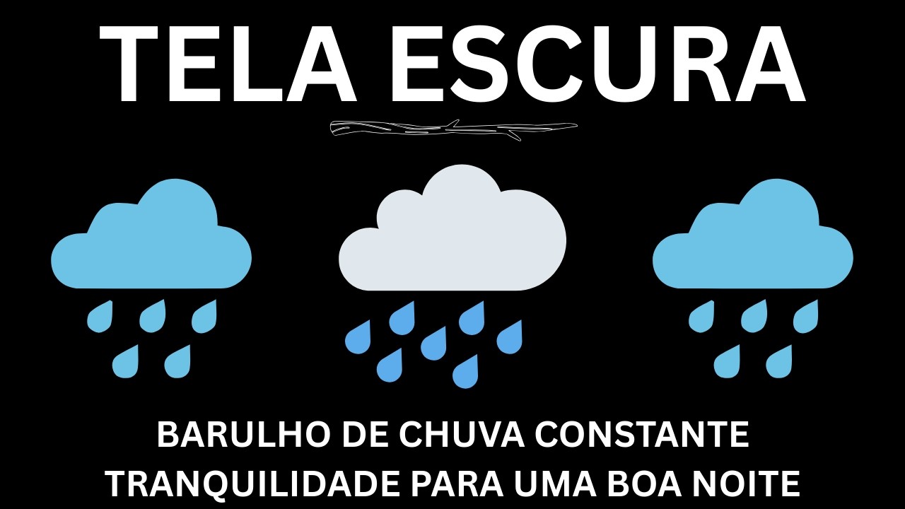 Barulho de Chuva Constante | Tranquilidade para uma Boa Noite | Sons Relaxantes para Dormir