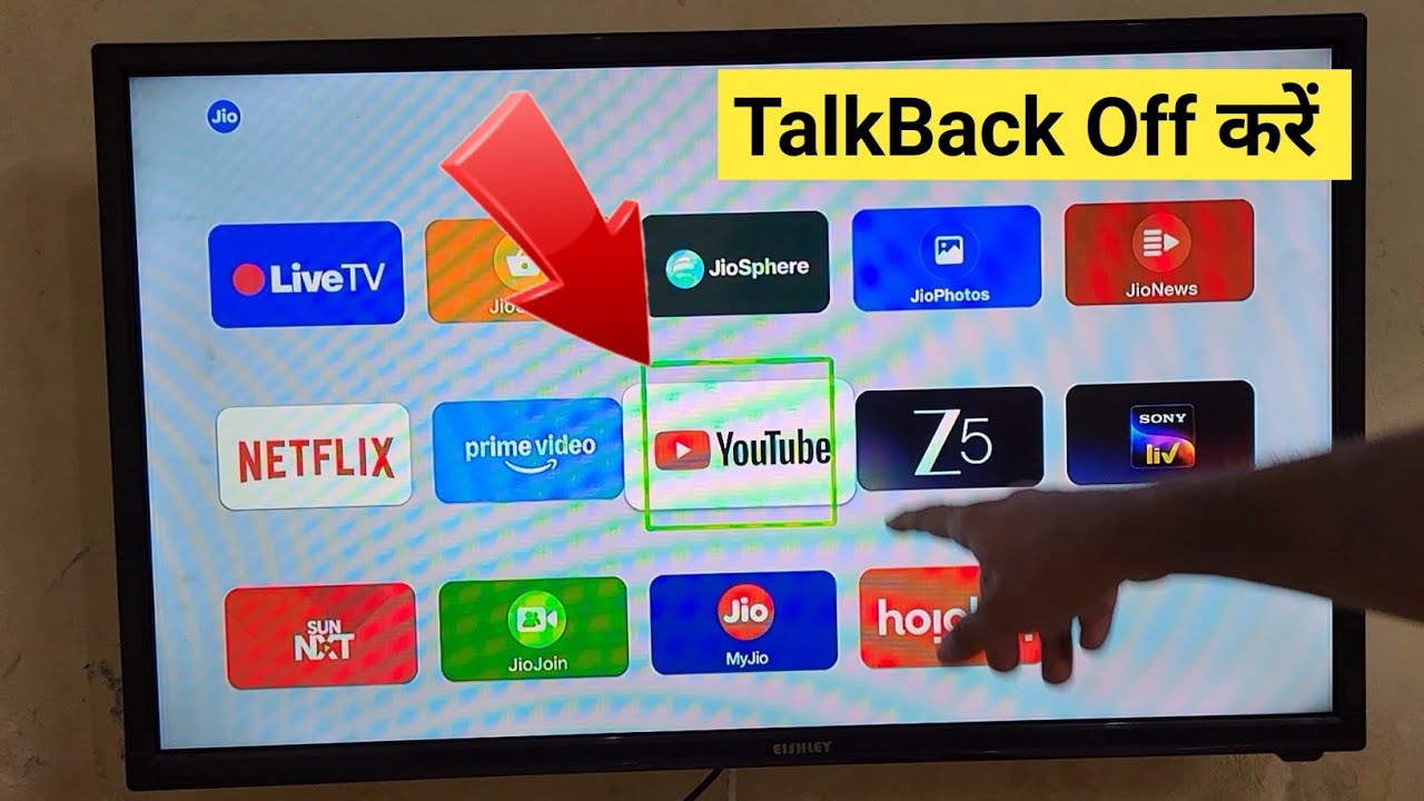 how to turn off talkback in jio set top box 