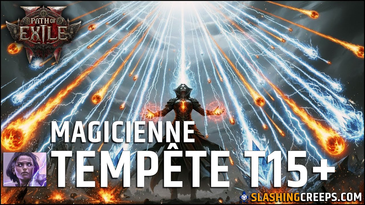 Build Magicienne Endgame Endgame Path of Exile 2 0.3, tempête et étincelle T15+ et Arbitre de Cendre