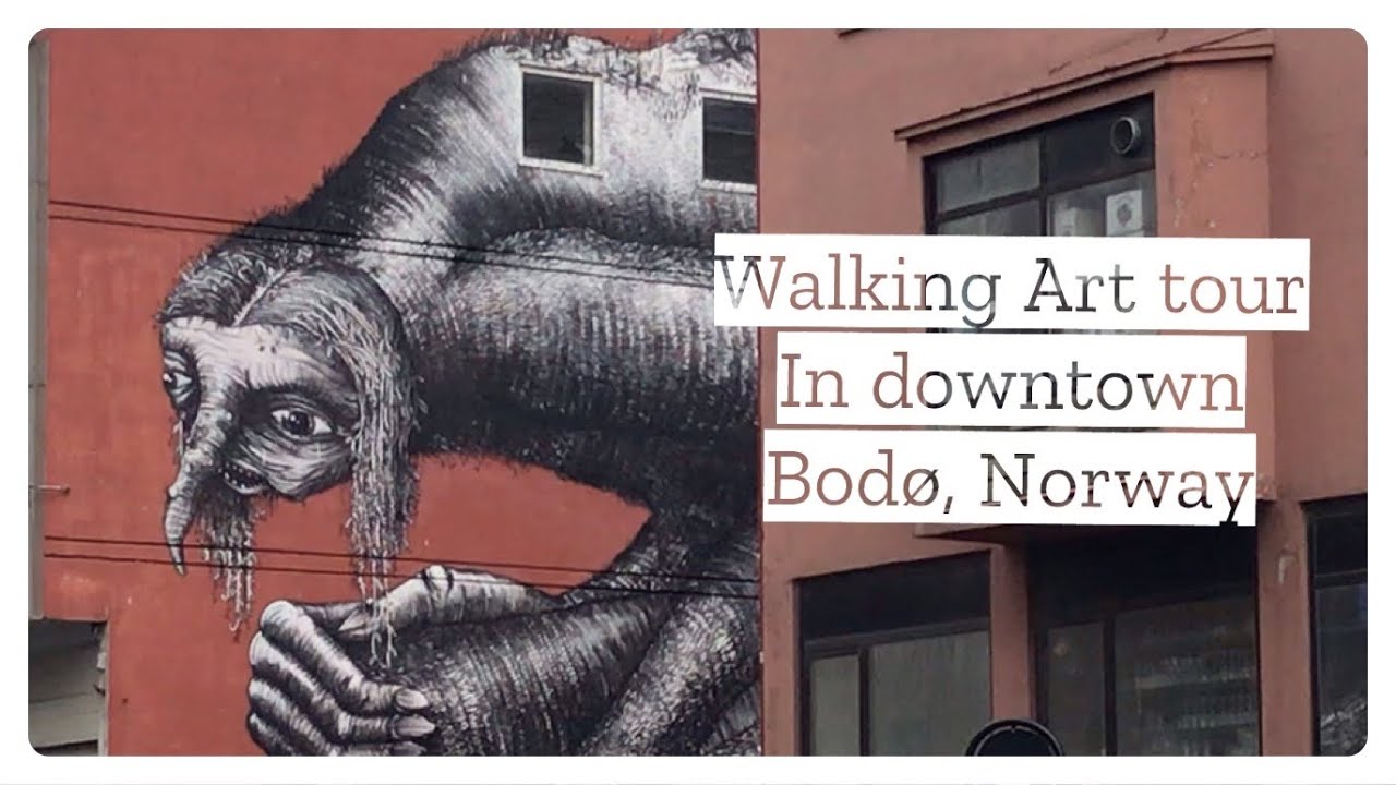Walking tour in beautiful downtown Bodø, Norway