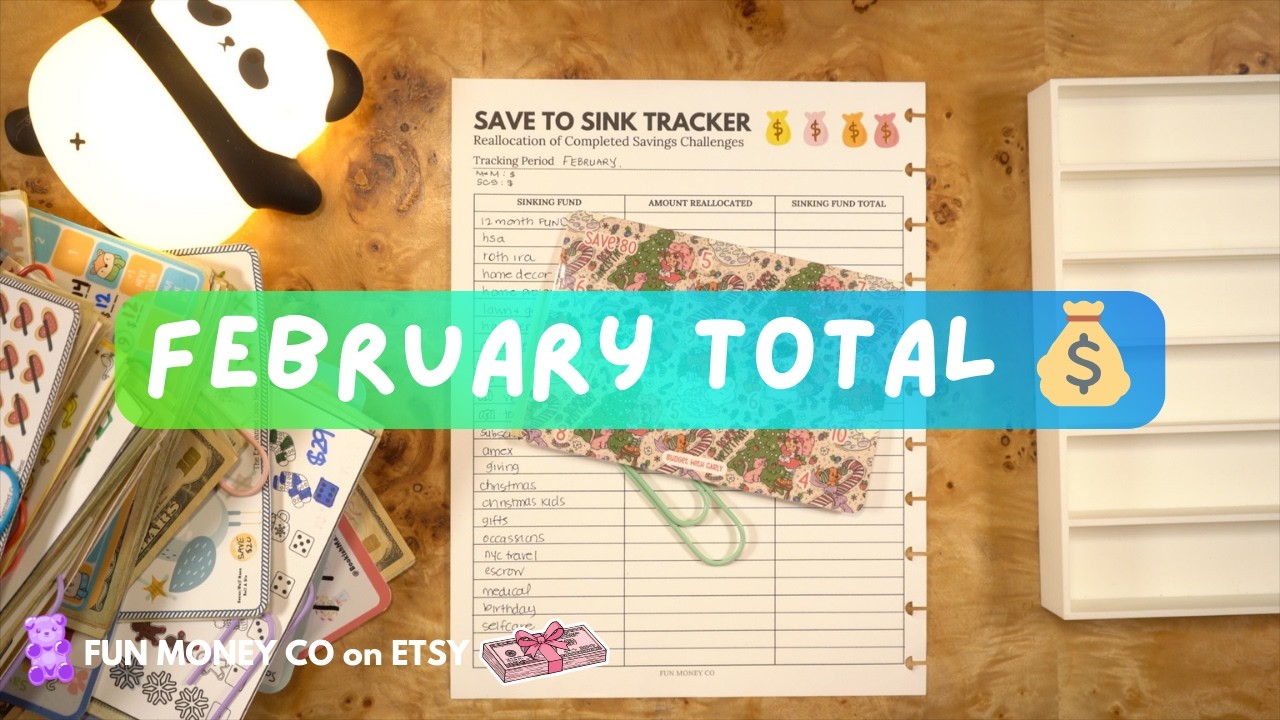 How Much I Saved in February 🎀 | Savings Challenge Count Up