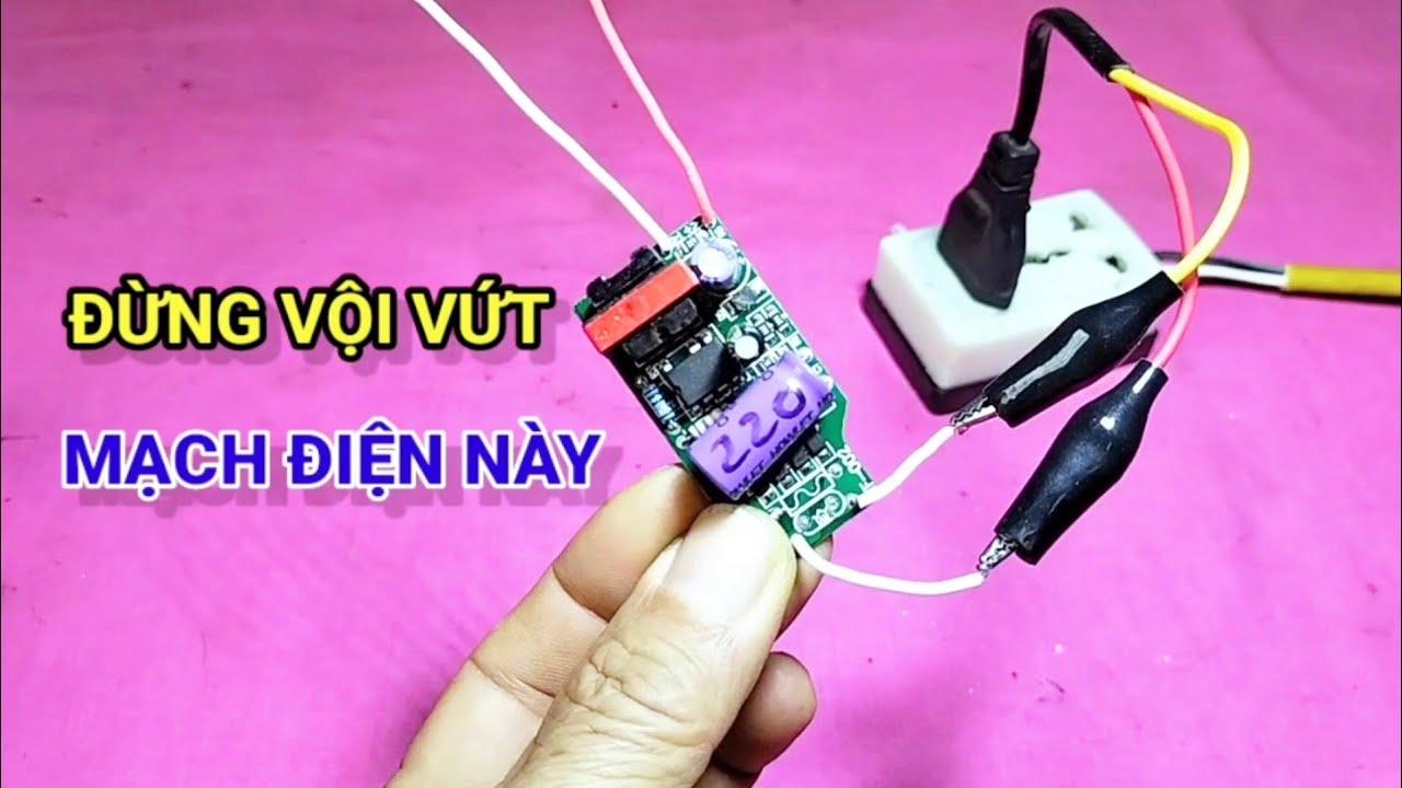 Cách chế từ nguồn đèn led cũ thành mạch điện quá hay @nhanongtv1