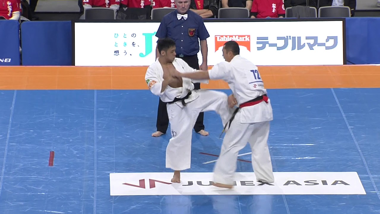 【新極真会】Court1 1st Round9 man Mutal Nazarov vs Man Seng U The 12th World Karate Championship
