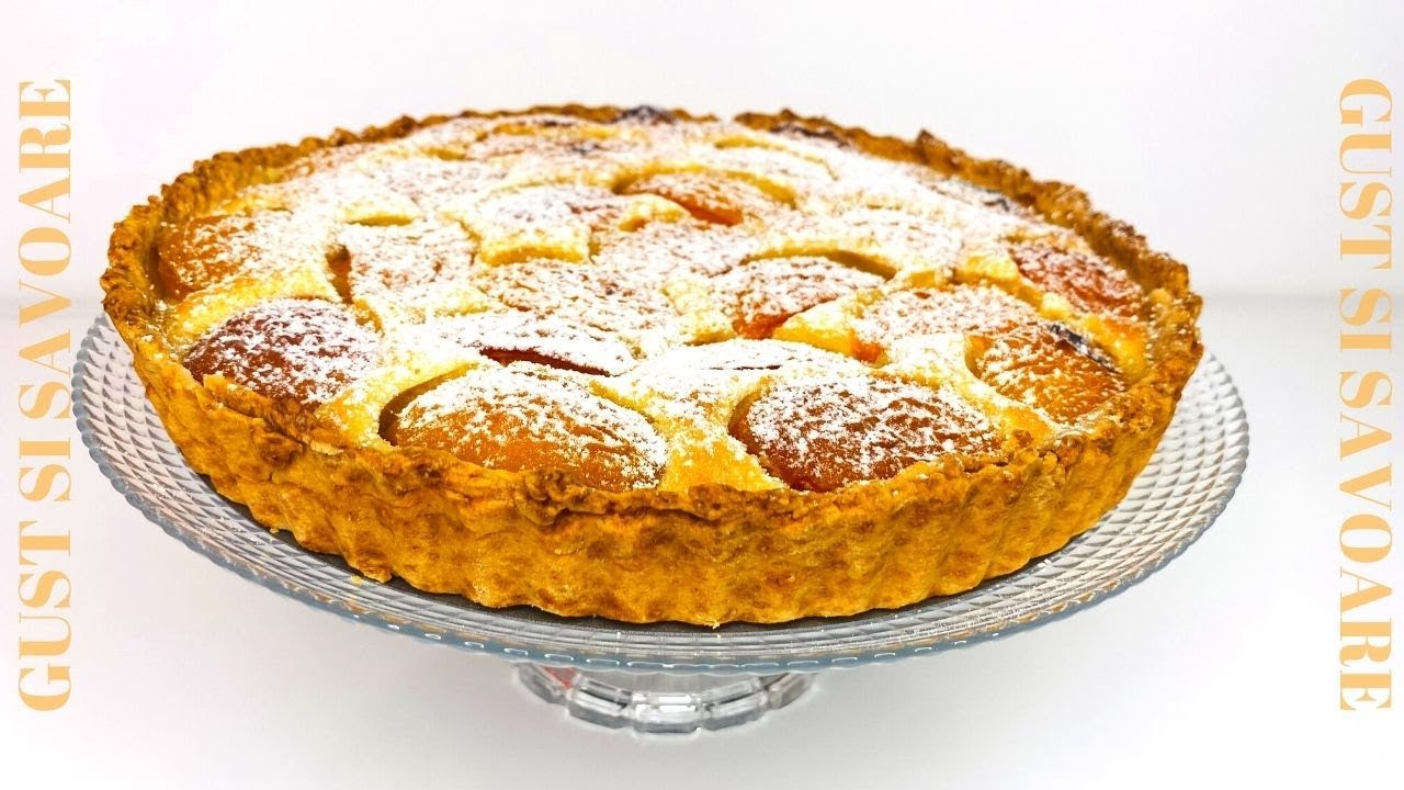 Tarta cu caise și crema de migdale