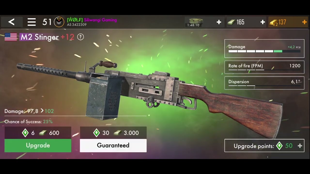 Buying M2 Stinger and Upgrade with 160 Poin Up World War Heroes Update Season 21