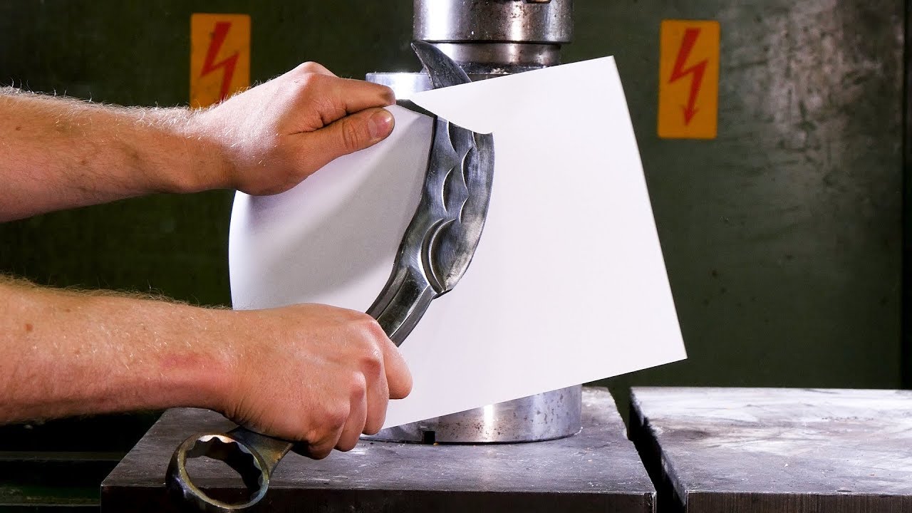 Forging a Knife From a Wrench With Hydraulic Press | in 4K