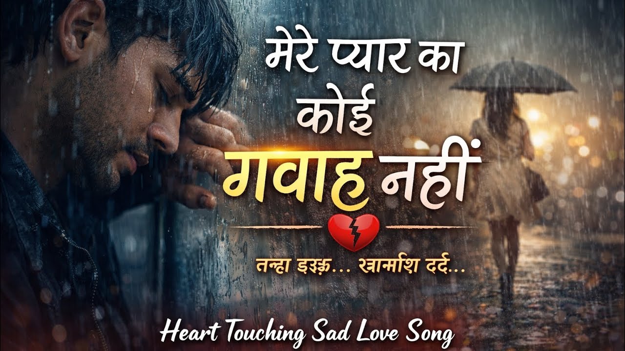 मेरे प्यार का कोई गवाह नहीं 💔 | Heart Touching Sad Love Song | Emotional Hindi Song