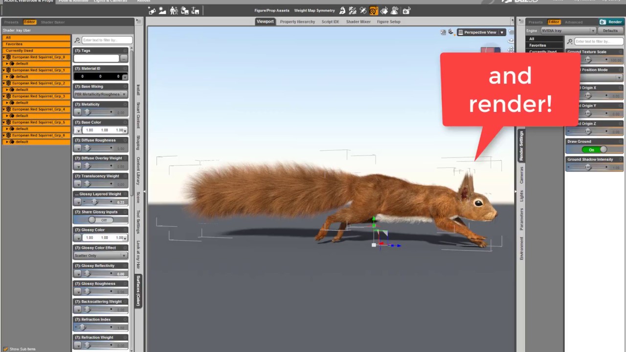 Rendering LAMH characters in Iray