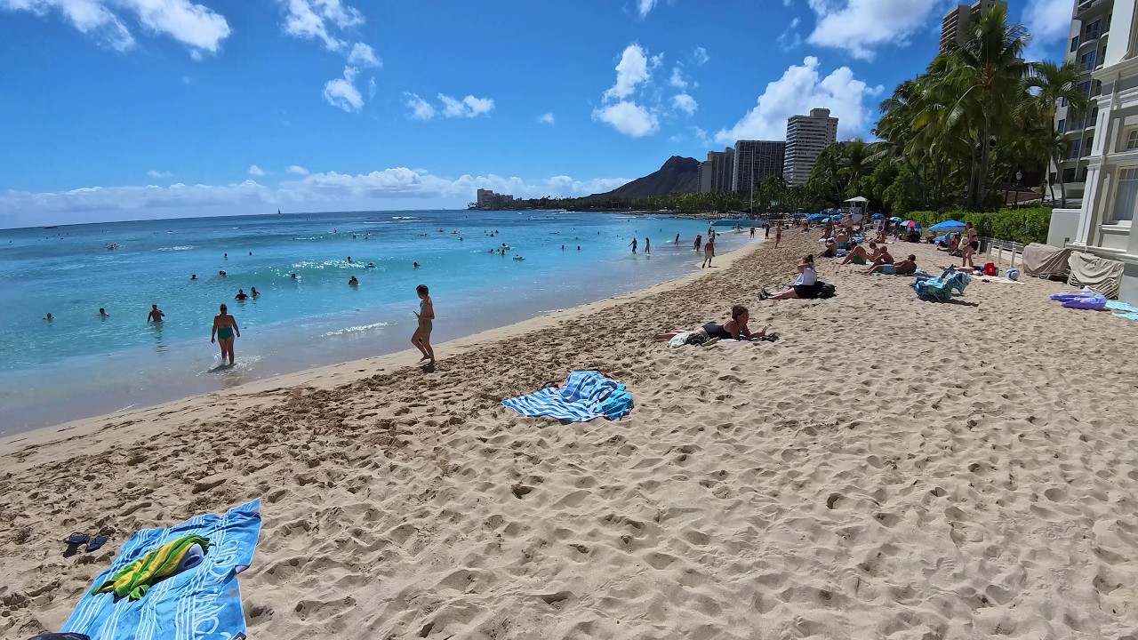 4k Waikiki beach walk