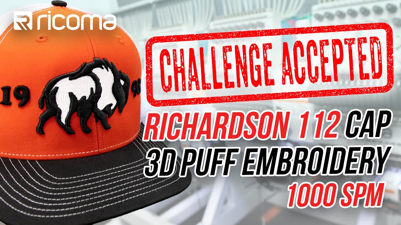 RICHARDSON CAPS 3D Puff Embroidery Challenge со скоростью 1000 стежков в минуту — миссия невыполн...