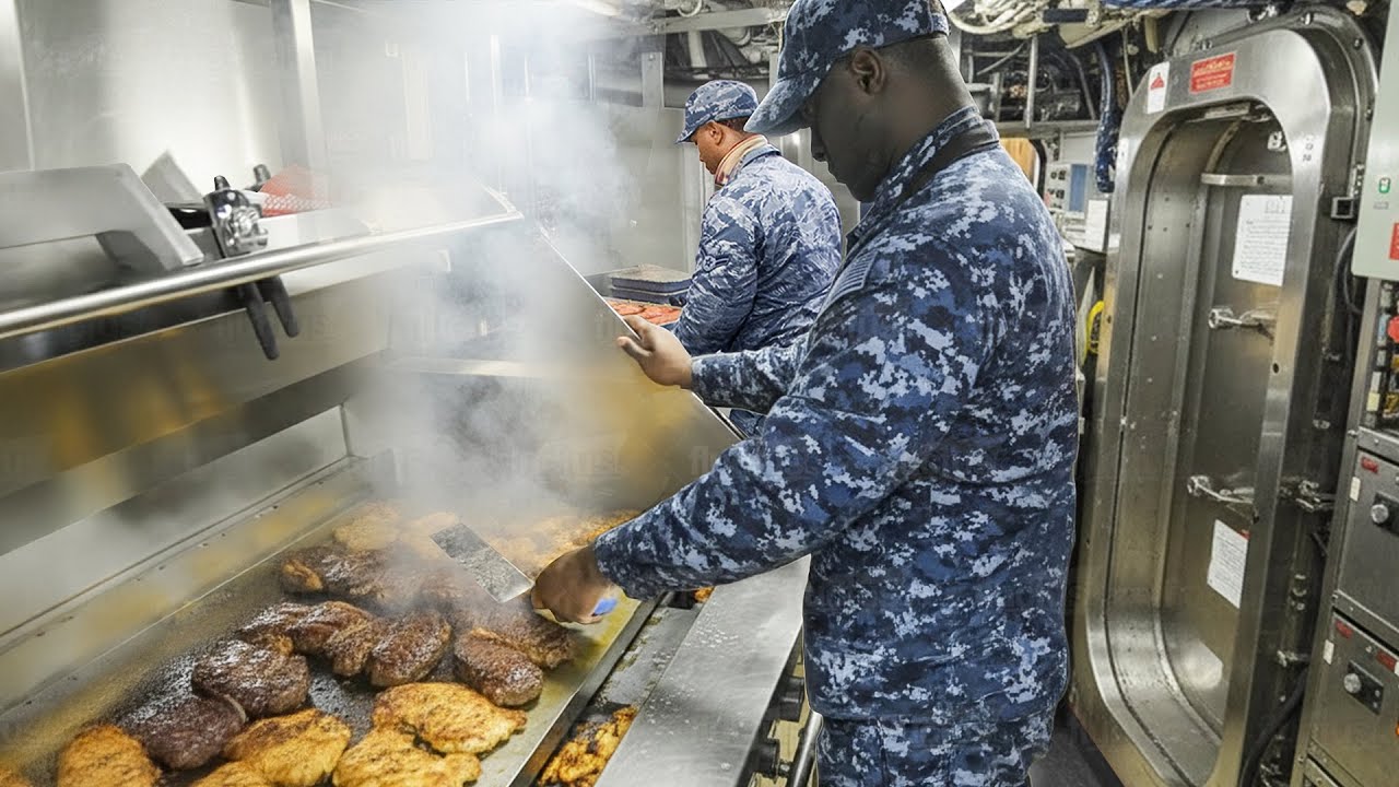 How US Navy Chefs Handle Crazy Rush Hour Inside Submarine Kitchen