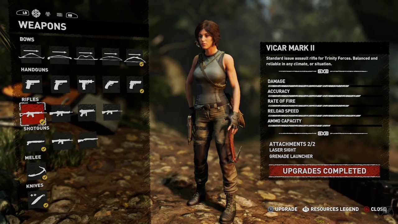 Shadow of the Tomb Raider - All Weapons