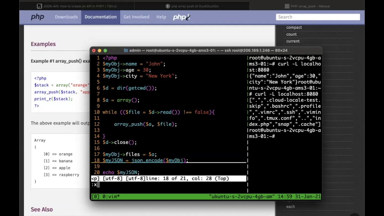 Покоряем PHP (с Ubuntu, Tmux и Curl)