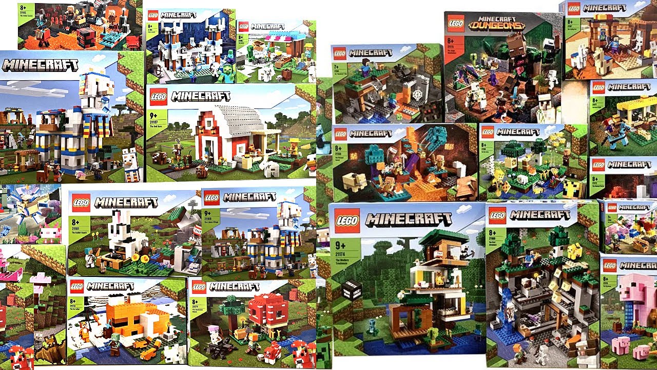 ALL LEGO Minecraft 2019 - 2022 Sets Summer & Winter Compilation / Speed Build