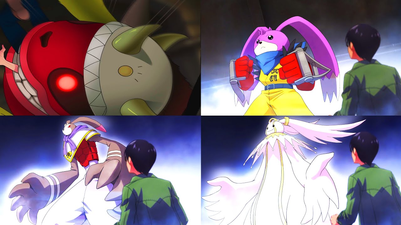 Digimon Survive Lopmon All Evolution/Digivolution Anime Cutscenes