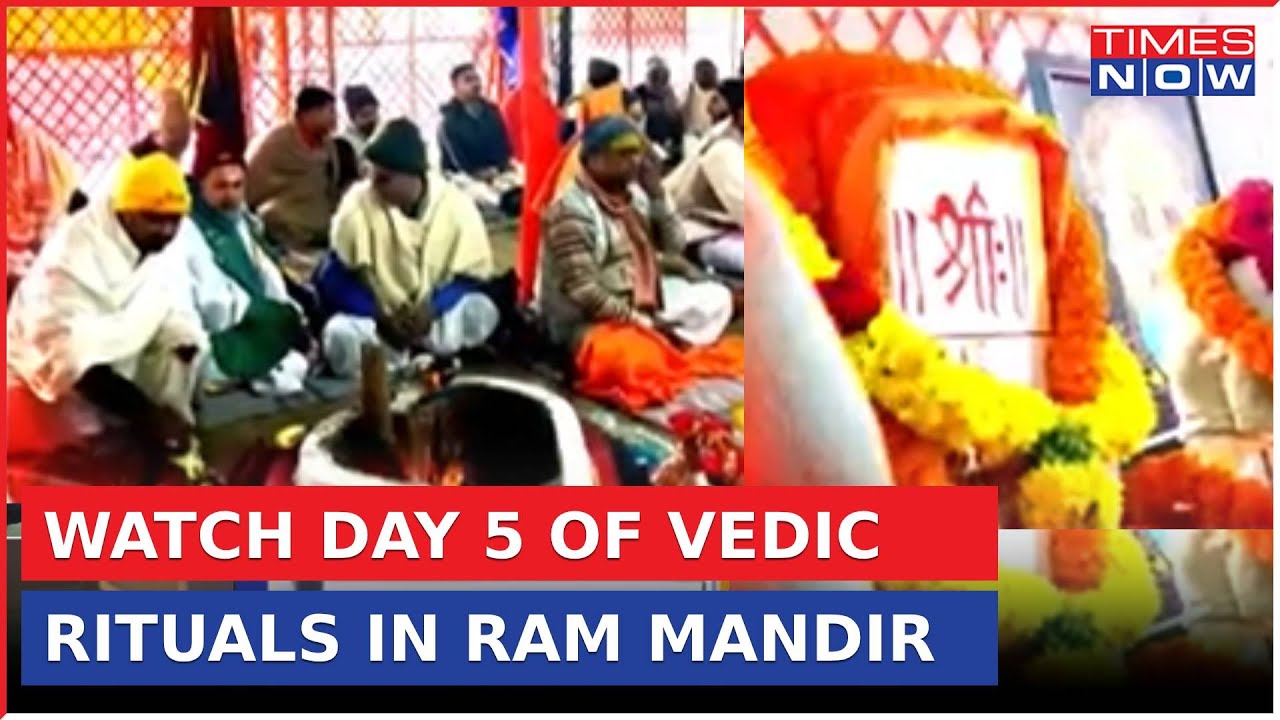 Ram Mandir Day 5 Of Vedic Rituals, Agni Lit For Aranimantha Ahead of Temple Consecration Ceremony