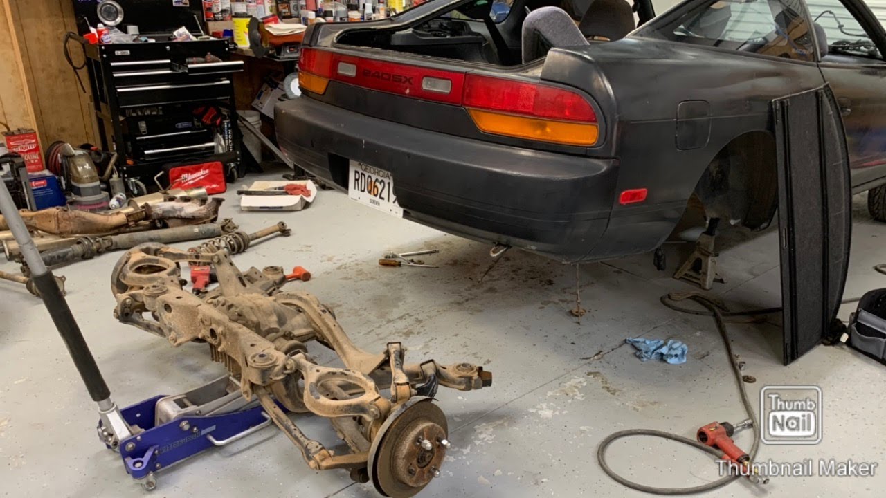 Pulling a 240sx S13 Rear Subframe to Swap in a Z32 Diff and Brakes: Part 1