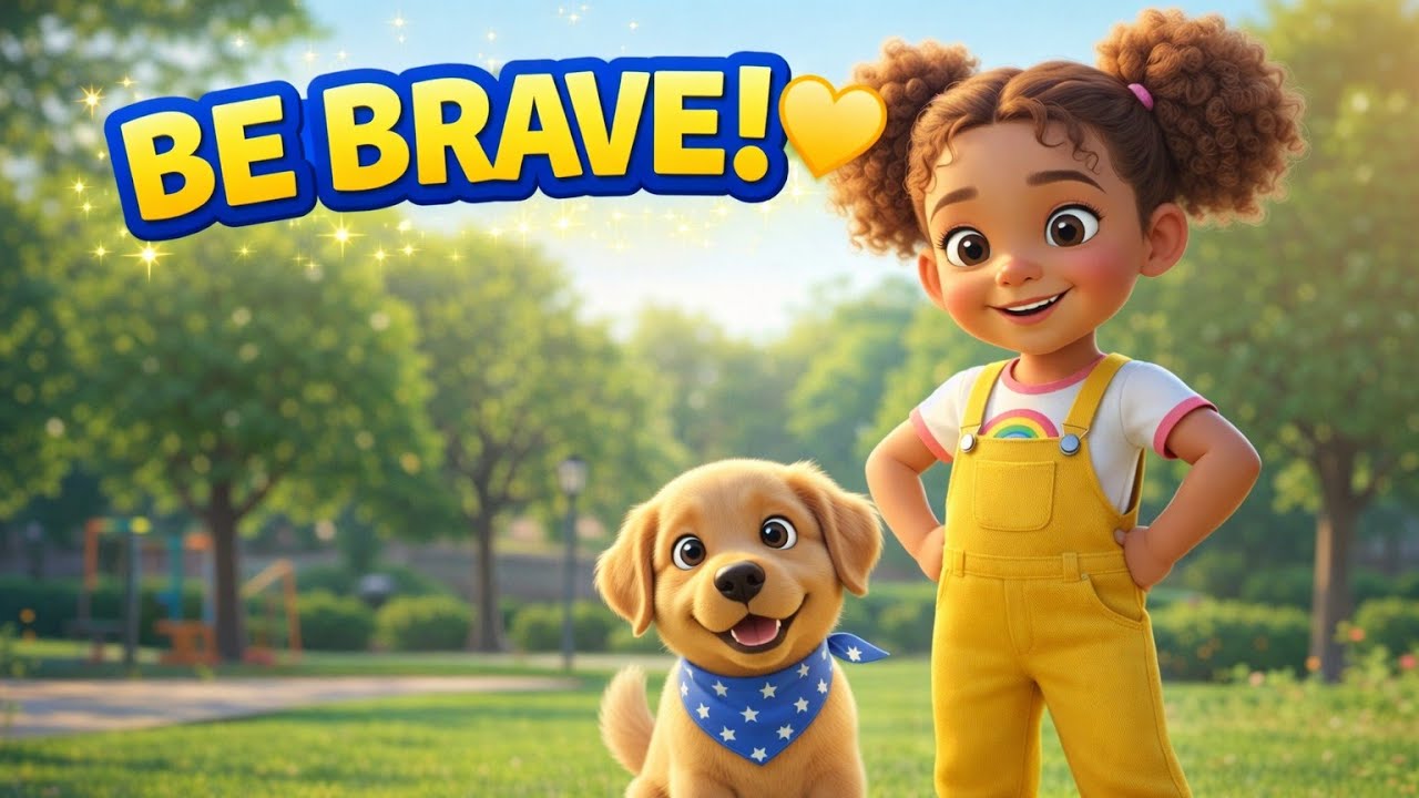 Sunny & Scout’s Brave Day Out! 🌞🐶 | Bravery & Kindness Song for Kids | Preschool Nursery Rhyme