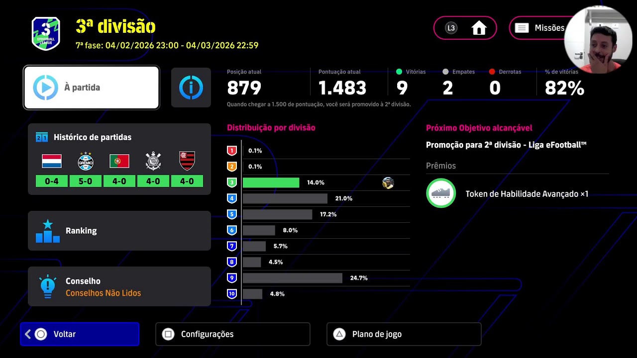 EFOOTBALL 2026 AO VIVO |  Rank Em busca da primeira divisão