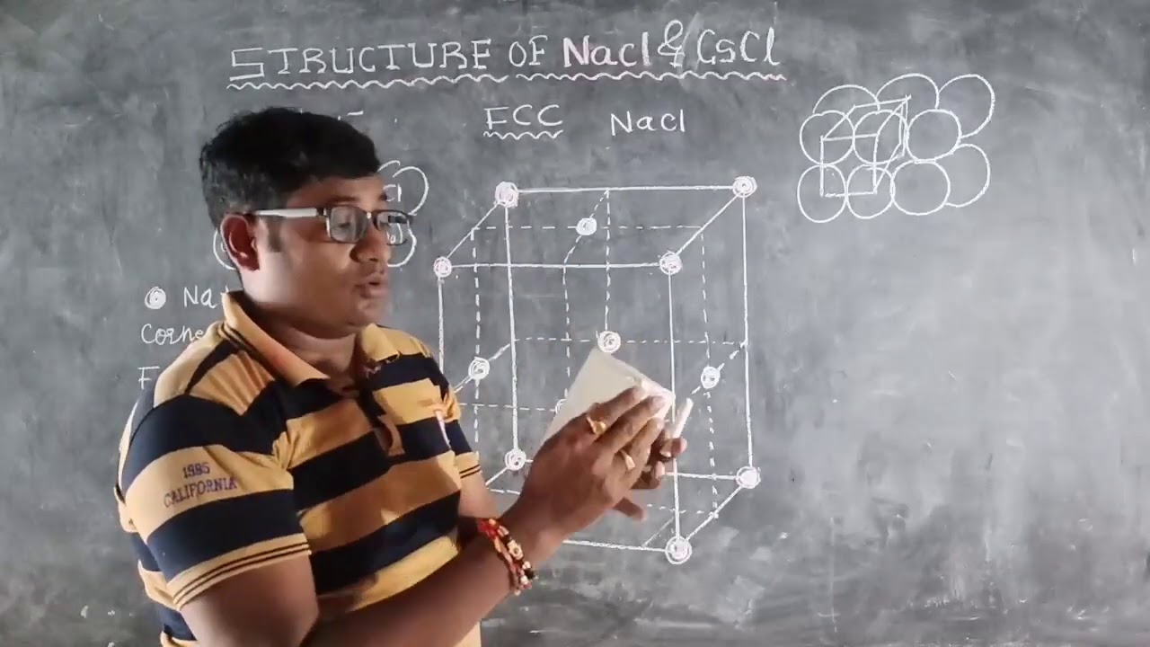Structure of NaCl and CsCl| Structure of nacl crystal | Structure of cscl in solid state