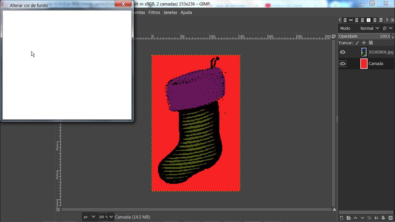 GIMP - Pintar Peúga