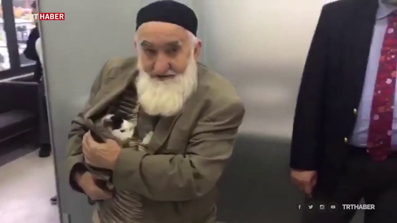 Hasta kediyi, ceketinin i&ccedil;ine koyarak kliniğe getirdi