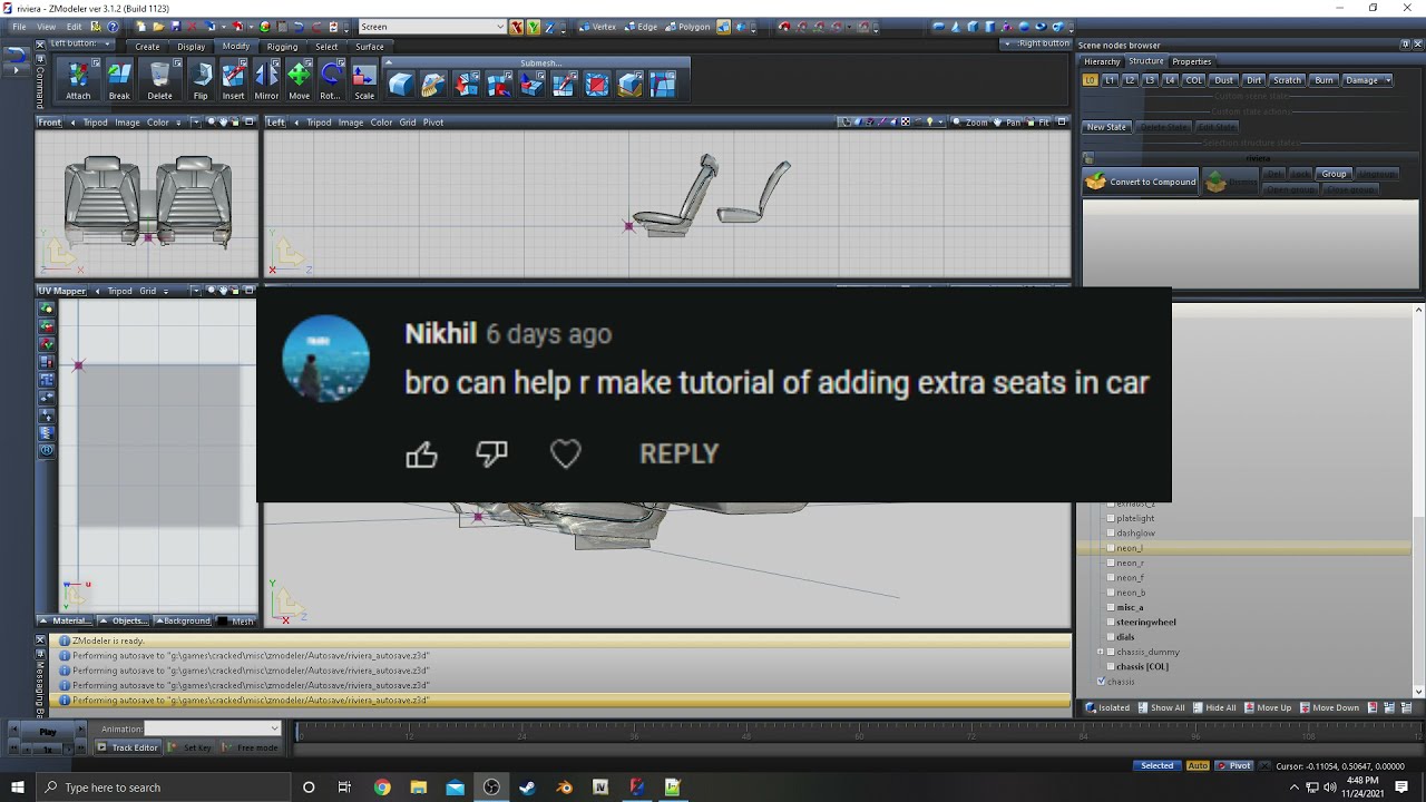 How To Add More Seat Nodes To Your Vehicles! [ GTA 5 | Mods | ZModeler | Tutorial ]
