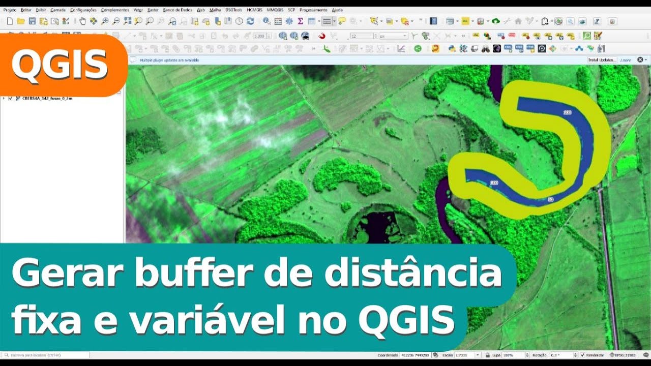 Gerar buffer de distância fixa e variável no QGIS
