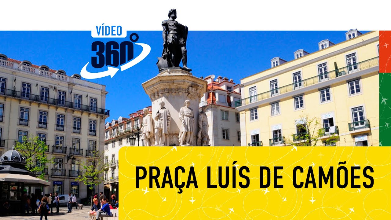 Tour 360 na Pra&ccedil;a lu&iacute;s de Cam&otilde;es em Lisboa 🇵🇹 #video360