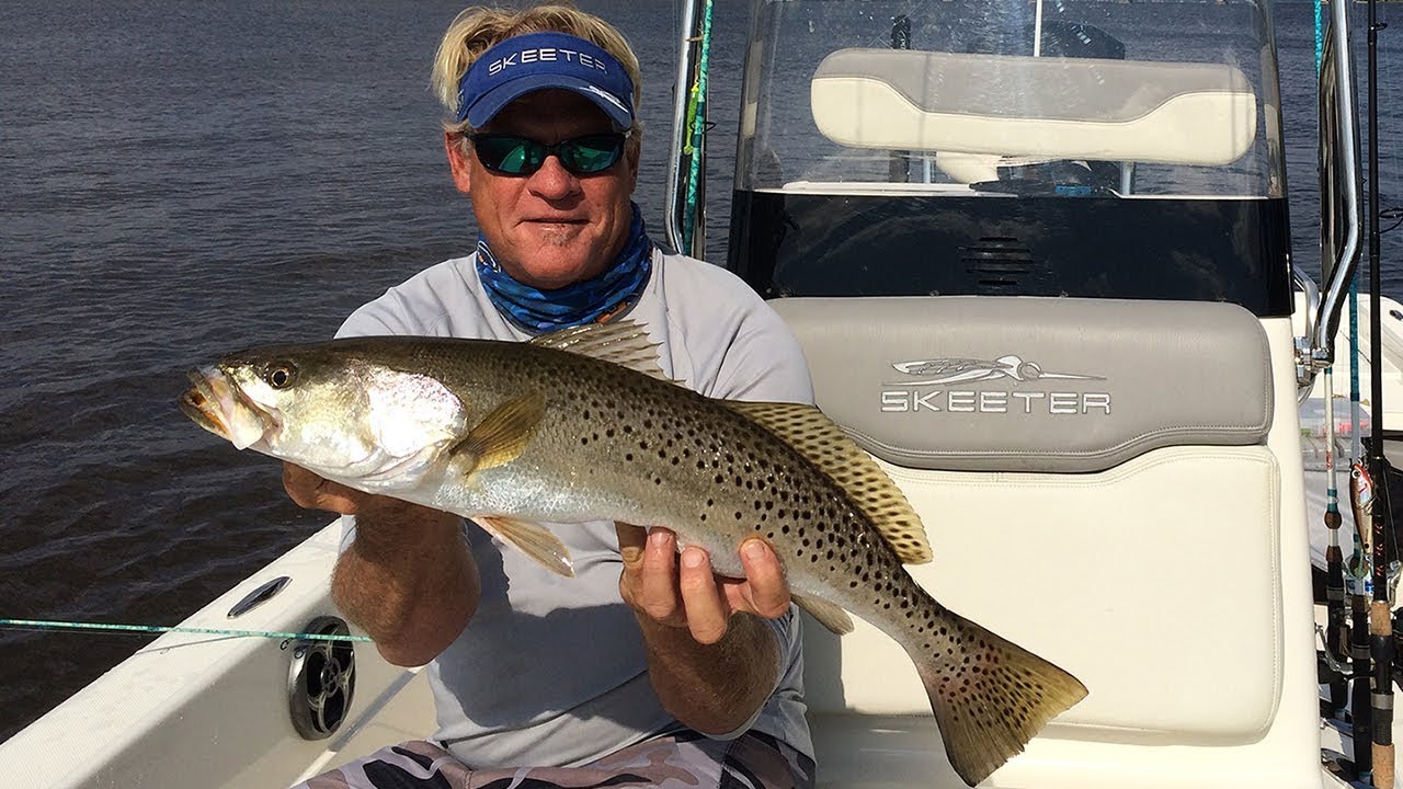 Speckled Trout Fishing Homosassa Florida with Mirrolure Mirrodines