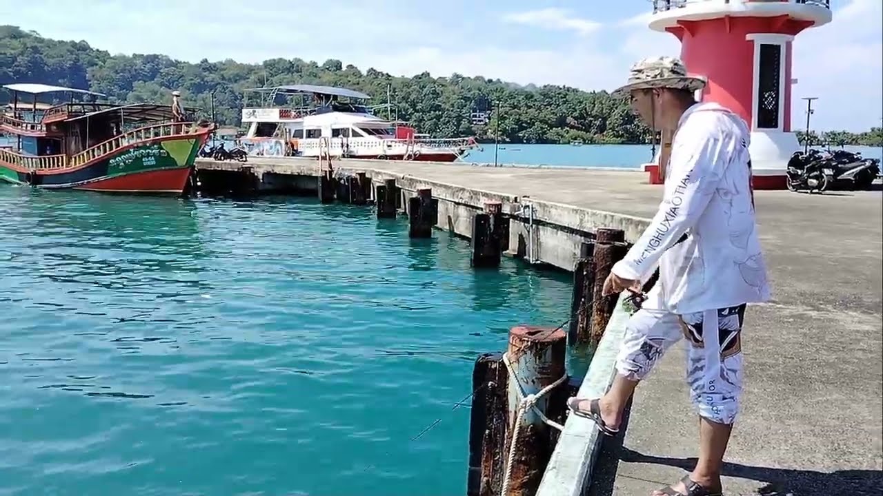[Гл.30] Koh Chang  Гуляем по пирсу Банг Бао и ловим рыбу