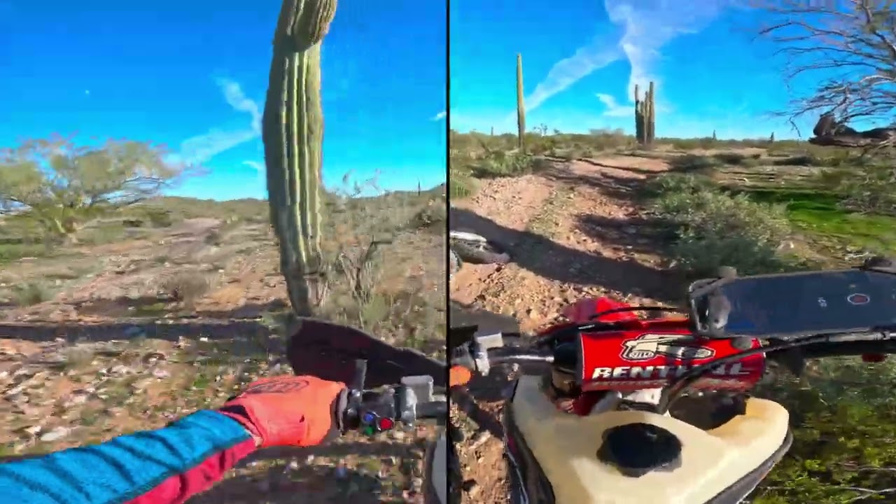 The Tunnel Ride. Arizona Desert Single Track. CRF450R Works Edition Off-road Bike. 