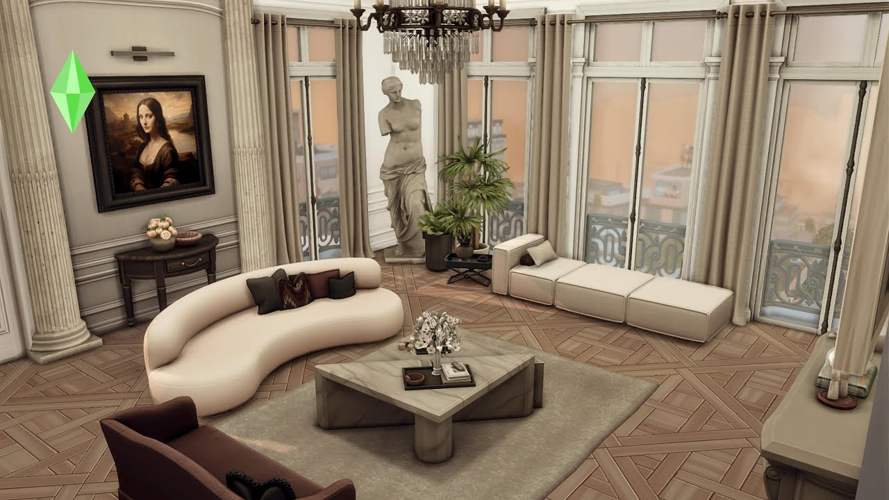 Modern Parisian Apartment | The Sims 4 Speed Build Apartment Renovation | 930 Medina Studios