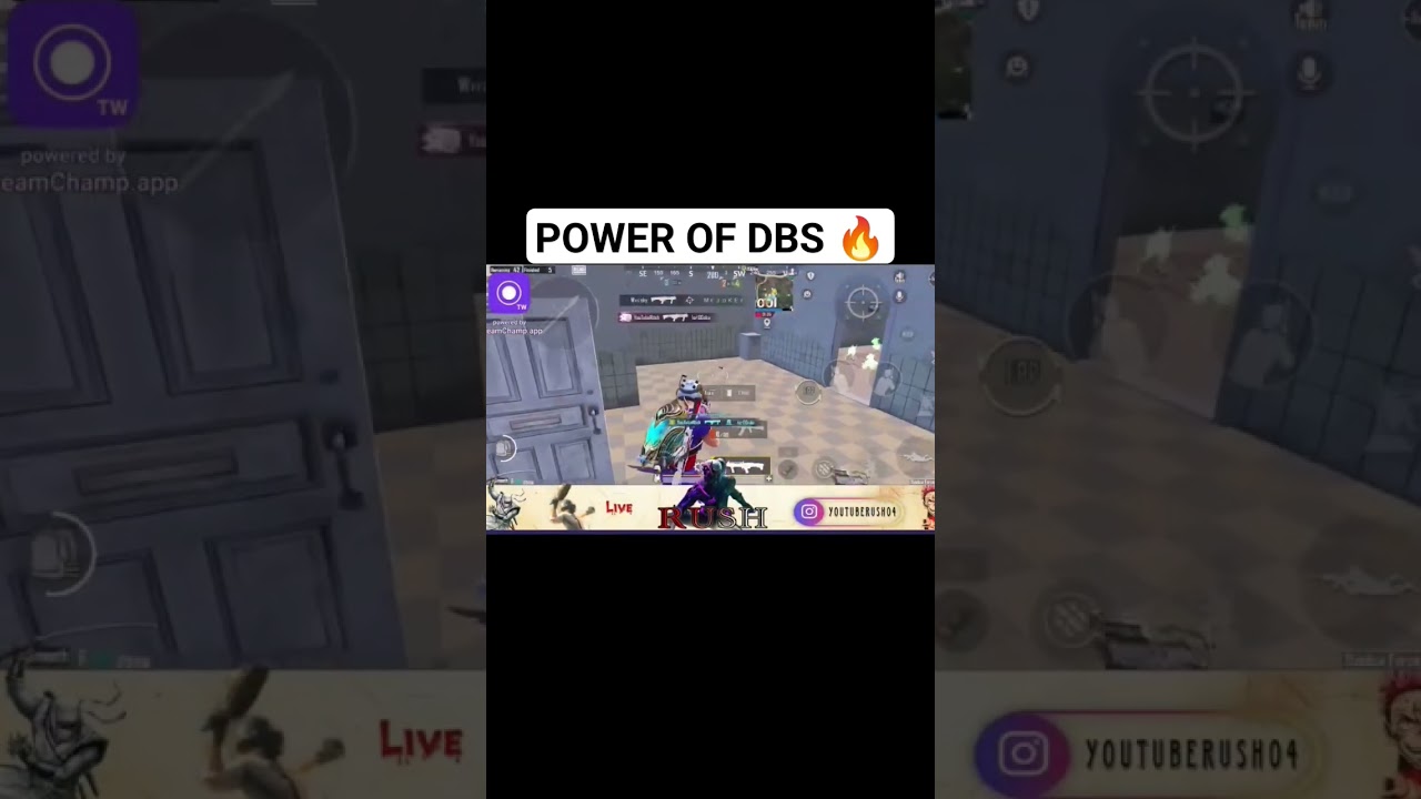 POWER OF DBS🔥 #youtuberush #dbsclutch #shortfeed #shortsfeed #shorts #bgmi #pubgmobile #clutches