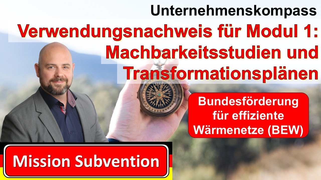 Verwendungsnachweis für Modul 1 BEW: Machbarkeitsstudien und Transformationspläne