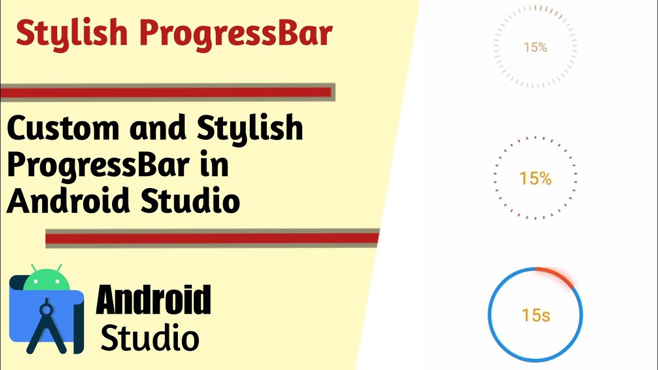 Stylish Progressbar in Android studio || stylish progress bar