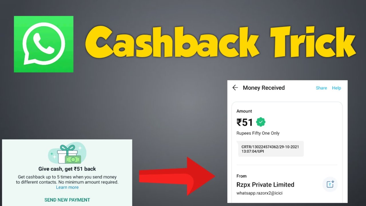 {Expired} What'sapp Pay Cashback Solution | Get Flat Rs.255 Cashback Per Ac. | 100% Working Trick.