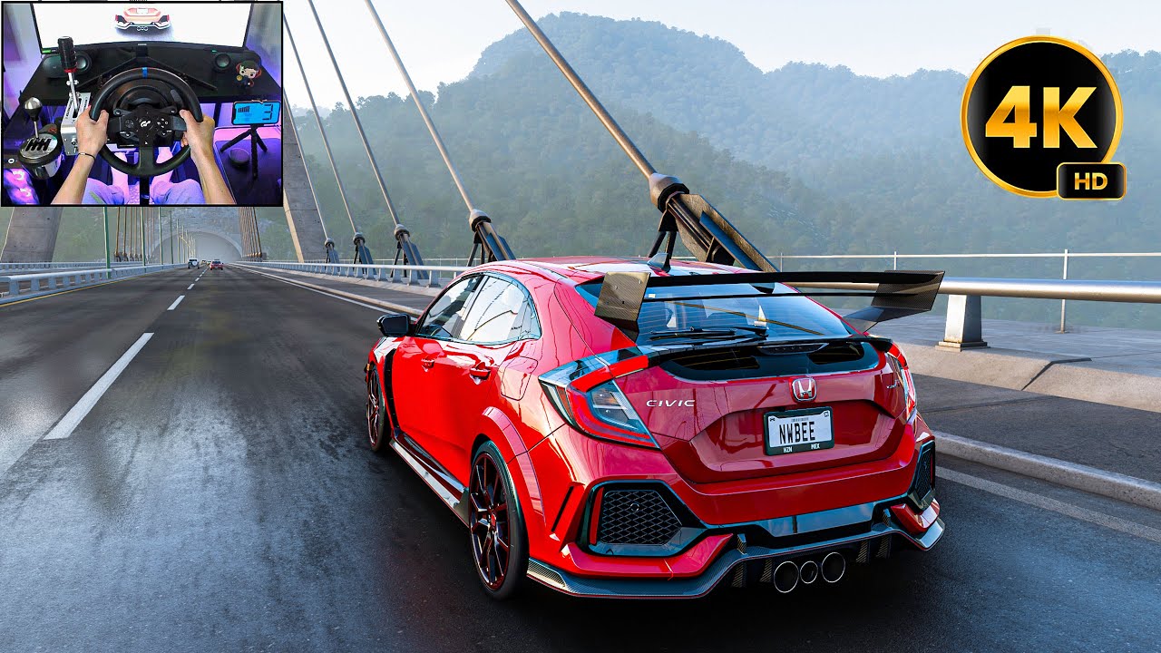 600HP Honda Civic Type R - Forza Horizon 5 | Thrustmaster T300RS gameplay