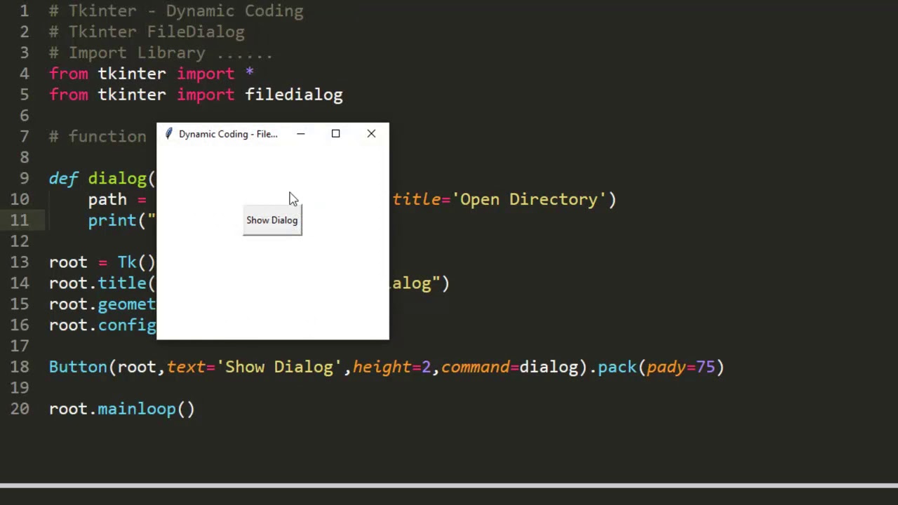 Filedialog in Tkinter / opean and save files in using tkinter / Tkinter tutorial in hindi / Tkinter