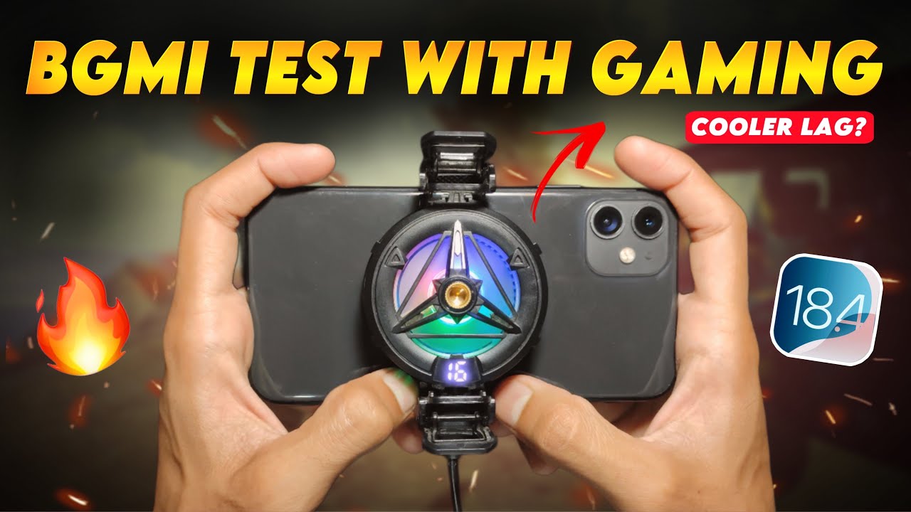 iPhone 11 bgmi test with Gaming cooler on iOS 18.4 ? LAG 😭 | BGMI test withh gaming cooler lag?