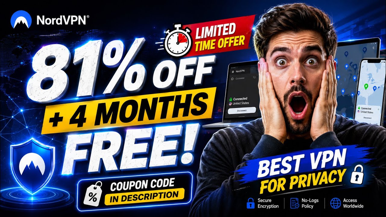 NordVPN Coupon Code - 81% OFF + 4 Months FREE (Verified July 2026)