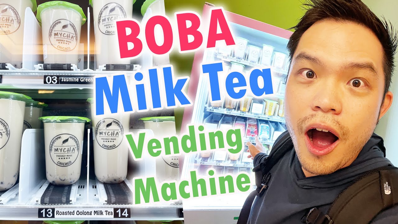 24/7 Boba Milk Tea Vending Machine in CHICAGO!!