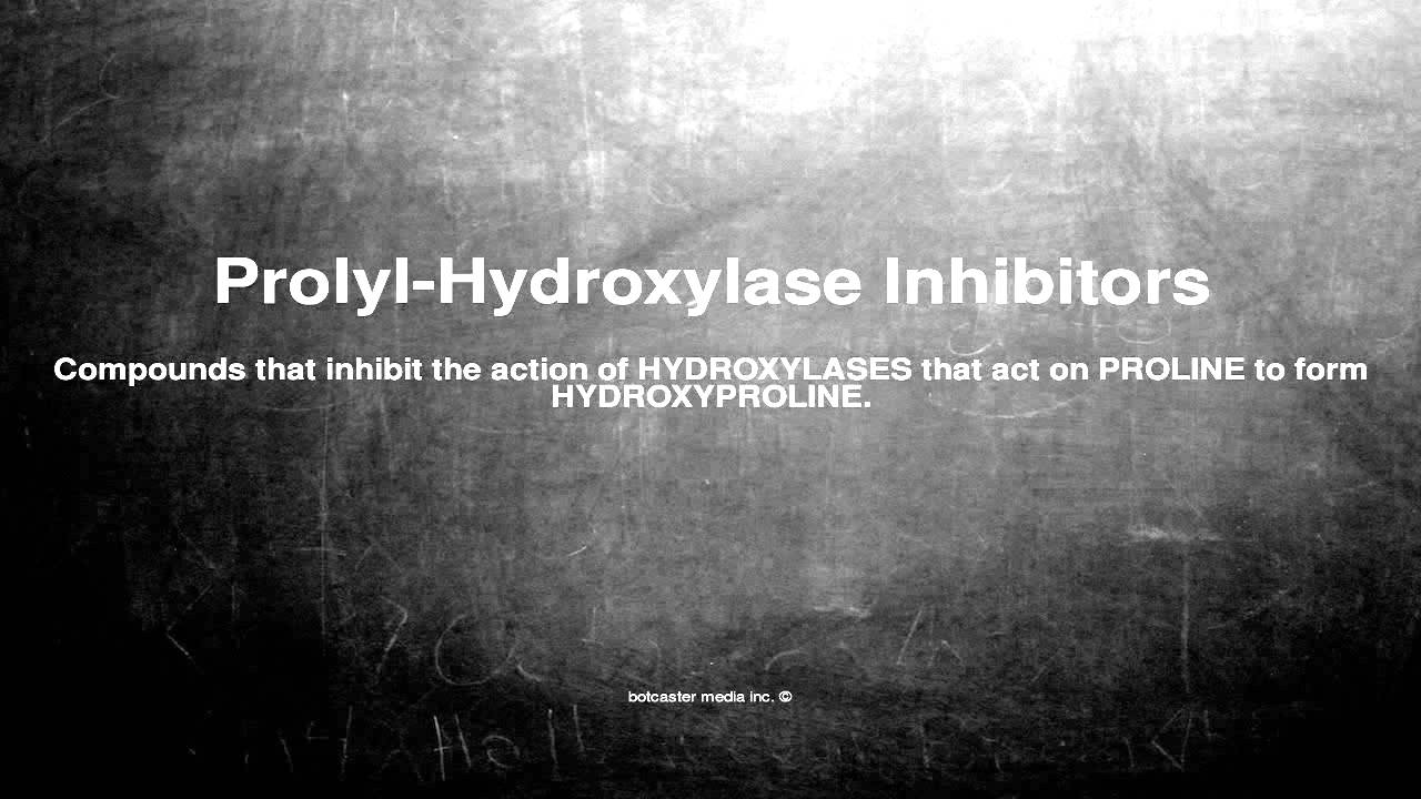 Medical vocabulary: What does Prolyl-Hydroxylase Inhibitors mean
