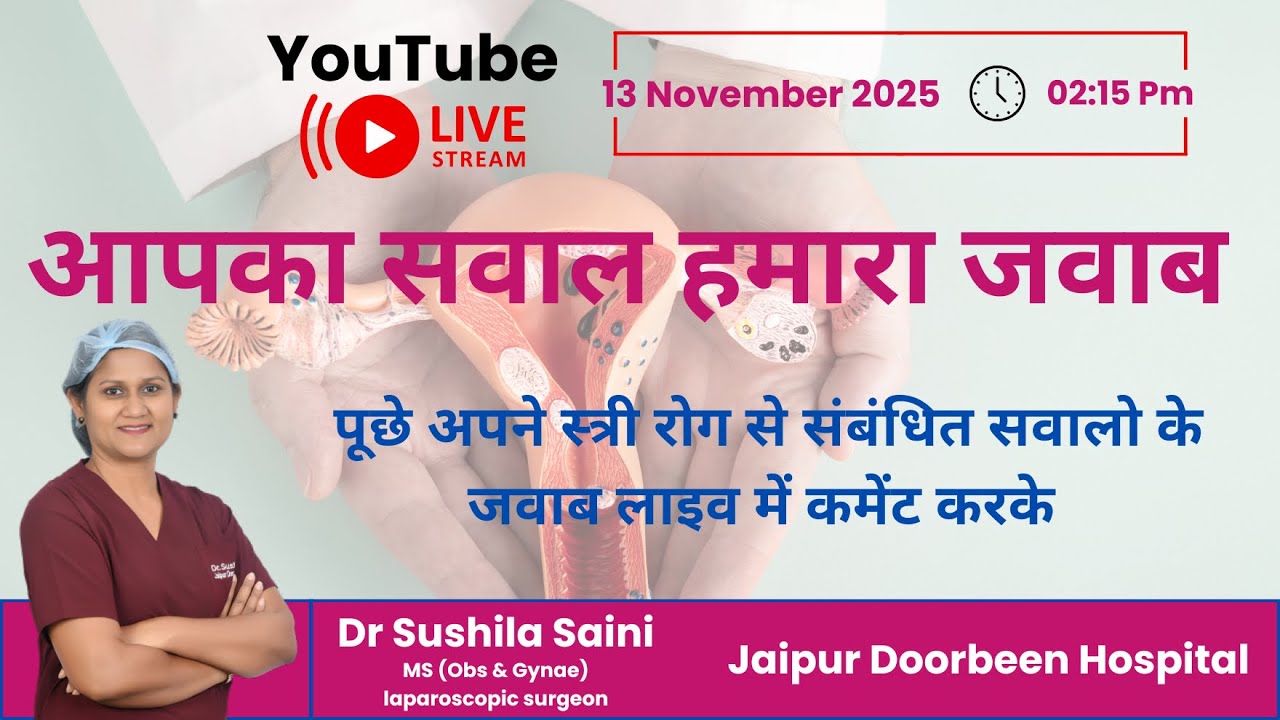 Women Health Live YouTube Questions/Answer Session with Dr Sushila Saini