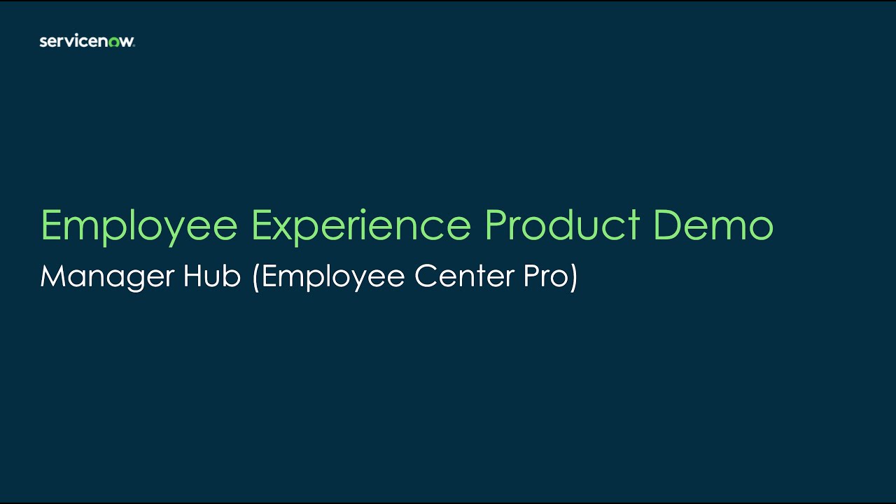 Центр сотрудников ServiceNow — Центр менеджеров